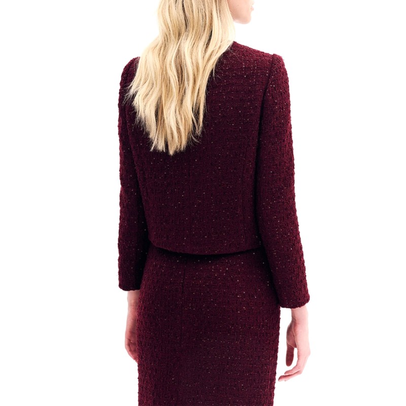 Forel Jacket With Sequins-Bordeaux