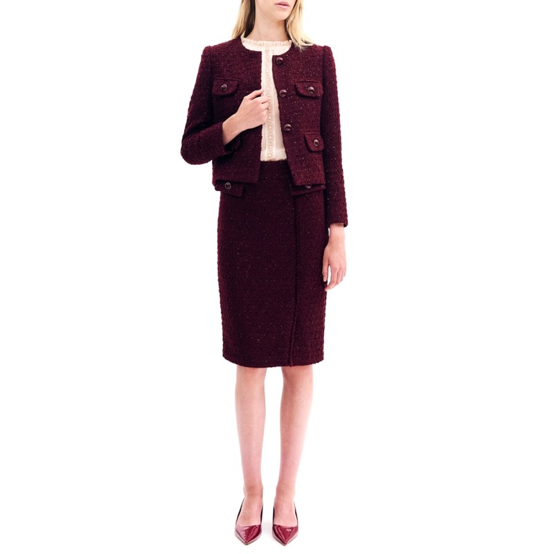 Forel Jacket With Sequins-Bordeaux