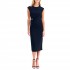 Forel Dress Midi Sleeveless With Gold Detail-Black