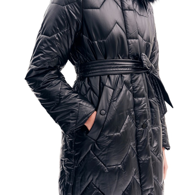 Forel Puffer Jacket Long-Black
