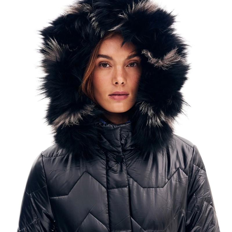 Forel Puffer Jacket Long-Black