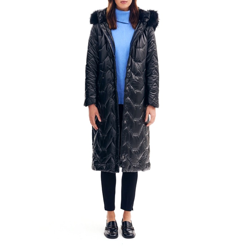 Forel Puffer Jacket Long-Black