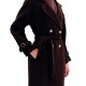 Forel Coat Maxi Double Breasted With Belt-Chocolat