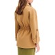 Forel Coat Short With Elastic Waist And Belt-Camel Forel Coat Short With Elastic Waist And Belt-Camel