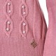 Forel Knit Sweater With Pearls-Rose