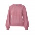 Forel Knit Sweater With Pearls-Rose