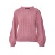 Forel Knit Sweater With Pearls-Rose