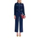 Forel Jacket Cardigan Knitted With Jeans Details-Blue