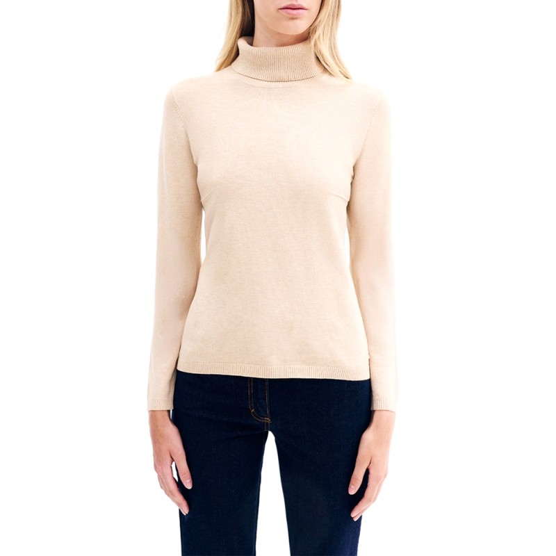 Forel Sweater Knitted Turtleneck-Beige