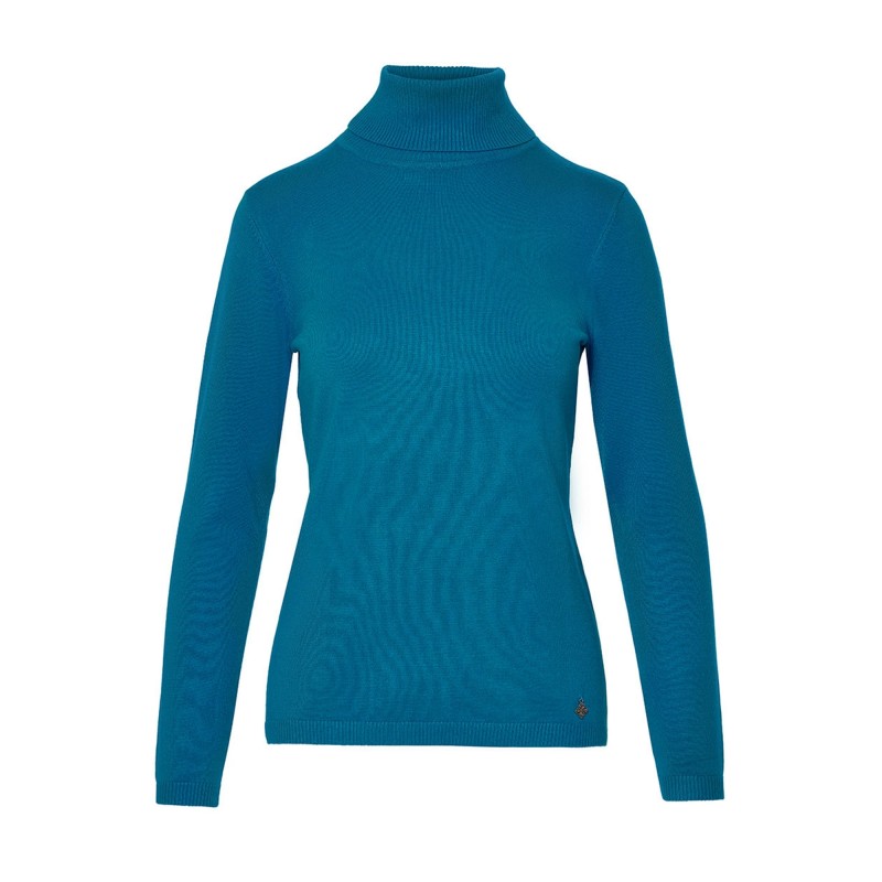 Forel Sweater Knitted Turtleneck-Sky Blue