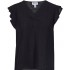 Forel Blouse V-Neck Ruffle Sleeve-Black