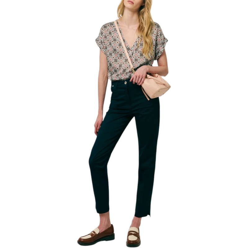 Forel Blouse V Neck With Print-Ciel Forel Blouse V Neck With Print-Ciel
