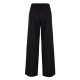 Forel Trousers Loose With Knit Detail-Black