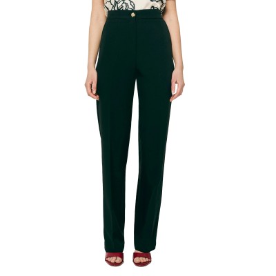 Forel Trousers With Gold Buttons-Black