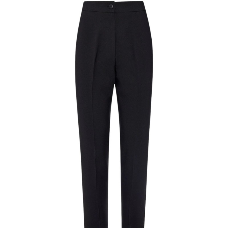 Forel Trousers With Elastic Waist-Black