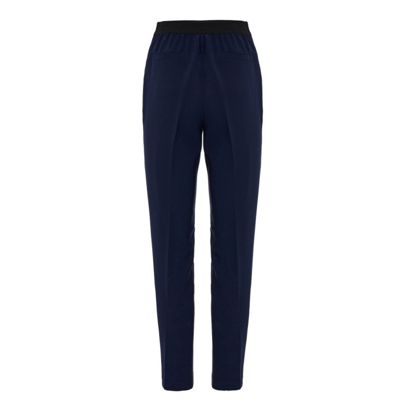 Forel Trousers With Elastic Waist-Blue Forel Trousers With Elastic Waist-Blue