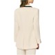 Forel Blazer Double Breasted With Black Trim-Ecru