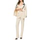 Forel Blazer Double Breasted With Black Trim-Ecru