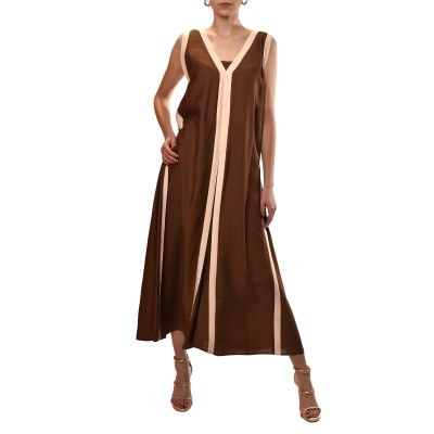 Forel Dress Maxi V-Neck Sleeveless-Chocolat