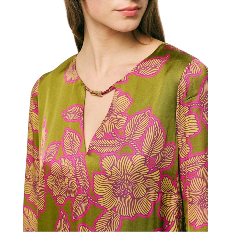 Forel Dress Kaftan Style V Neck With Charm-Colorfull Forel Dress Kaftan Style V Neck With Charm-Colorfull