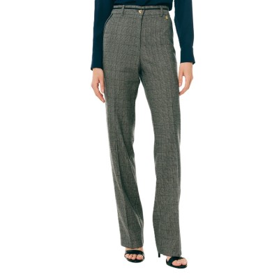 Forel Trousers Check Pattern-Blue