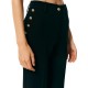 Forel Trousers With Gold Buttons Wide Leg-Black Forel Trousers With Gold Buttons Wide Leg-Black