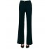 Forel Trousers With Gold Buttons Wide Leg-Black
