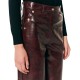 Forel Trousers Faux Leather High Waist-Bordeaux Forel Trousers Faux Leather High Waist-Bordeaux
