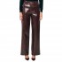 Forel Trousers Faux Leather High Waist-Bordeaux