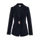 Forel Blazer Suit With Golden Decorative Button-Black Forel Blazer Suit With Golden Decorative Button-Black