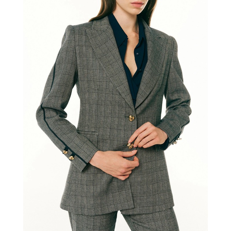 Forel Blazer Check Pattern-Blue Forel Blazer Check Pattern-Blue