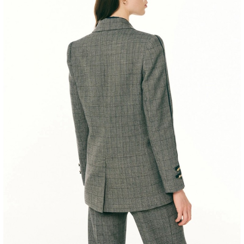 Forel Blazer Check Pattern-Blue Forel Blazer Check Pattern-Blue