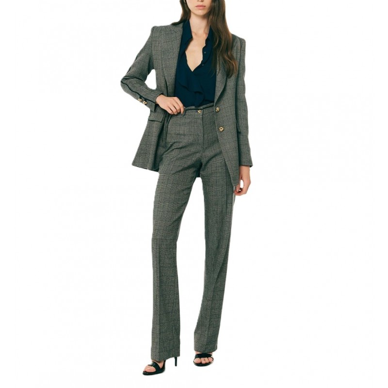 Forel Blazer Check Pattern-Blue Forel Blazer Check Pattern-Blue
