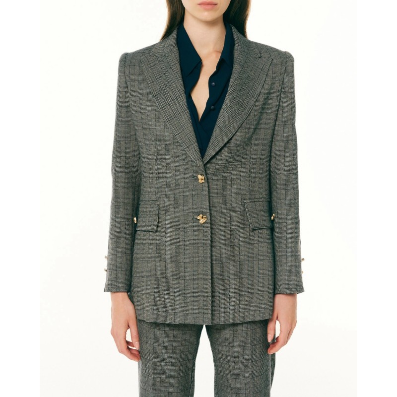 Forel Blazer Check Pattern-Blue Forel Blazer Check Pattern-Blue