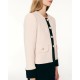 Forel Jacket Round Pearl Neckline Flap Pockets-Vanilla Forel Jacket Round Pearl Neckline Flap Pockets-Vanilla
