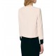 Forel Jacket Round Pearl Neckline Flap Pockets-Vanilla Forel Jacket Round Pearl Neckline Flap Pockets-Vanilla