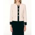Forel Jacket Round Pearl Neckline Flap Pockets-Vanilla