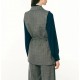 Forel Vest Double Breasted Long With Belt-Blue Forel Vest Double Breasted Long With Belt-Blue