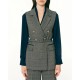 Forel Vest Double Breasted Long With Belt-Blue Forel Vest Double Breasted Long With Belt-Blue