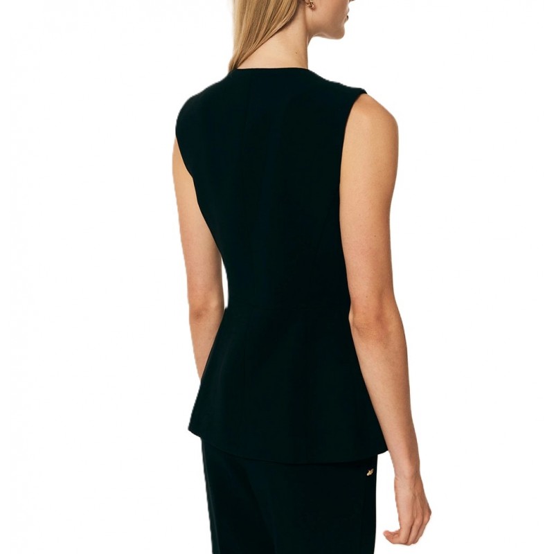 Forel Vest Military Style With Gold Buttons-Black Forel Vest Military Style With Gold Buttons-Black