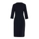 Forel Dress Midi With Pearl Neckline-Black Forel Dress Midi With Pearl Neckline-Black