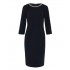 Forel Dress Midi With Pearl Neckline-Black