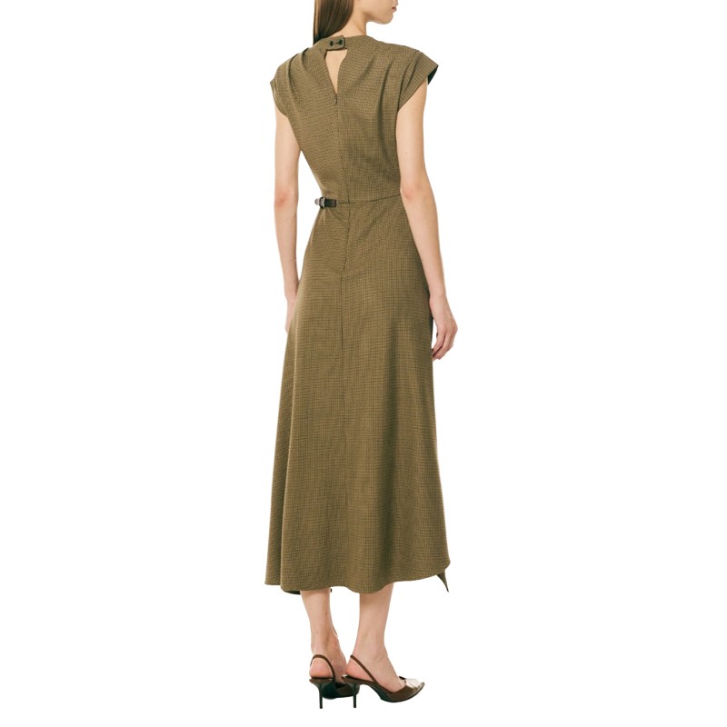 Forel Dress With Belt Detail-Brown Forel Dress With Belt Detail-Brown