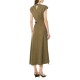 Forel Dress With Belt Detail-Brown Forel Dress With Belt Detail-Brown