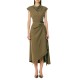 Forel Dress With Belt Detail-Brown Forel Dress With Belt Detail-Brown