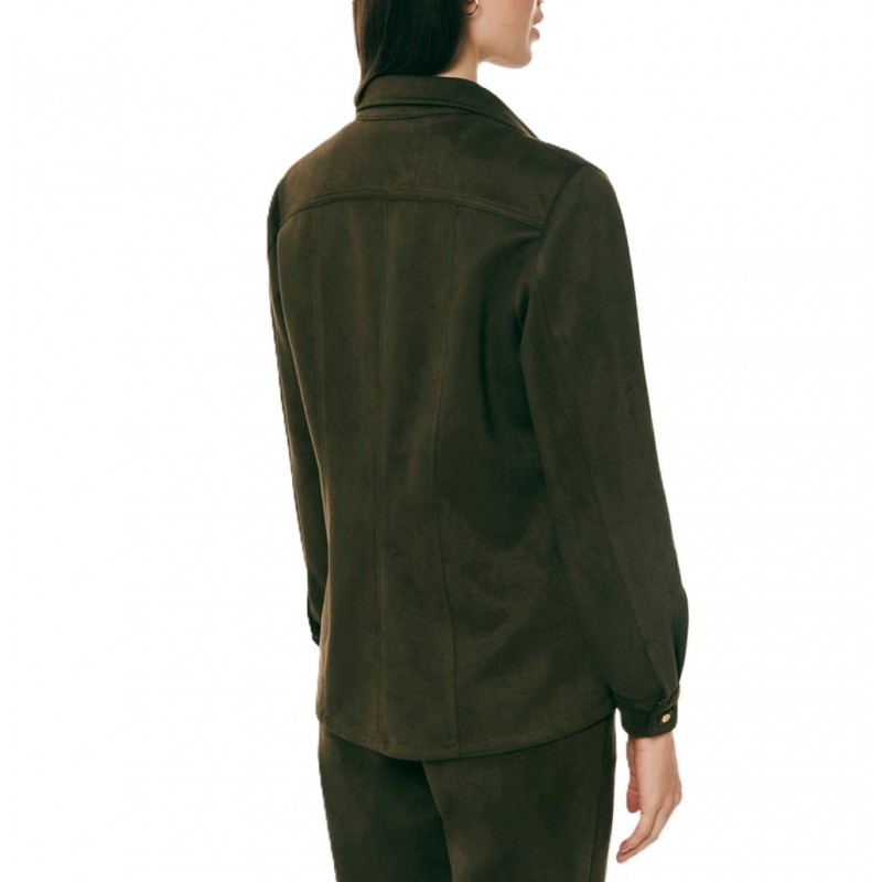 Forel Shirt Faux Suede-Olive