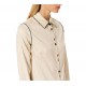 Forel Case Study Shirt With Black Flower Buttons-Vanilla Forel Case Study Shirt With Black Flower Buttons-Vanilla