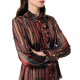 Forel Shirt Striped Ruffled Collar-Bordeaux Forel Shirt Striped Ruffled Collar-Bordeaux