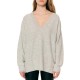 Forel Sweater V Neck With Sequins-Grey Forel Sweater V Neck With Sequins-Grey