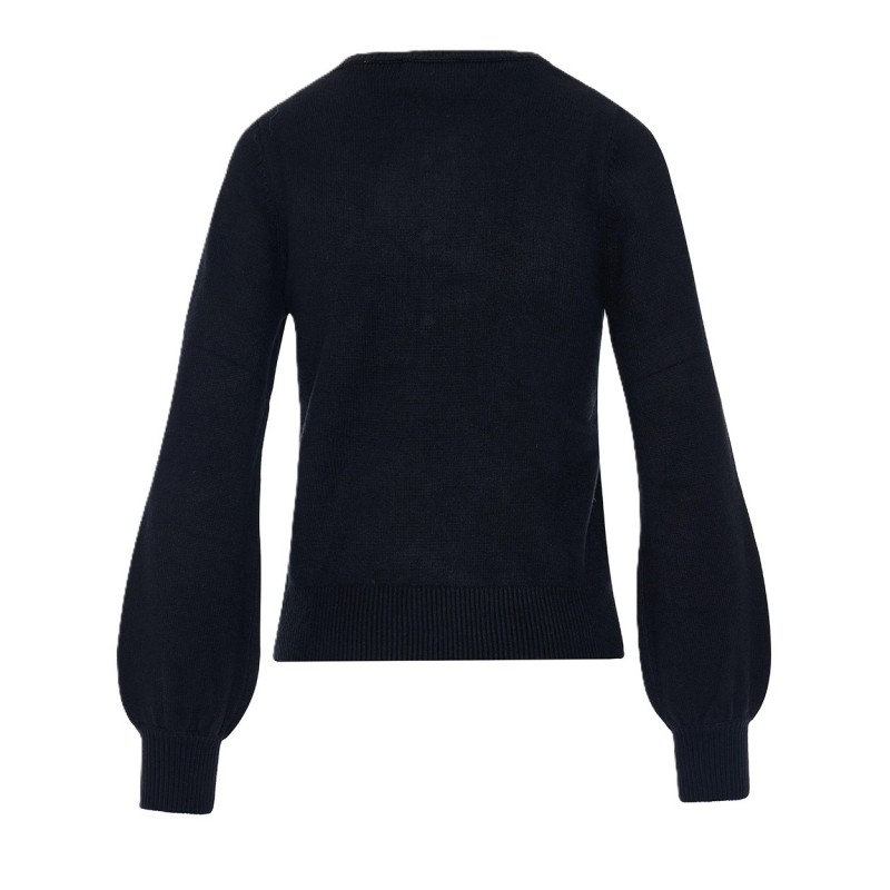 Forel Sweater With Pearls-Black Forel Sweater With Pearls-Black